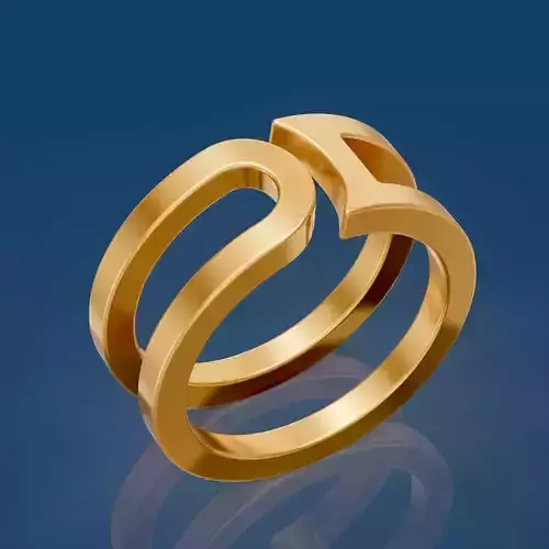 Lux ring silver gold sterling printable jewelry 3D model