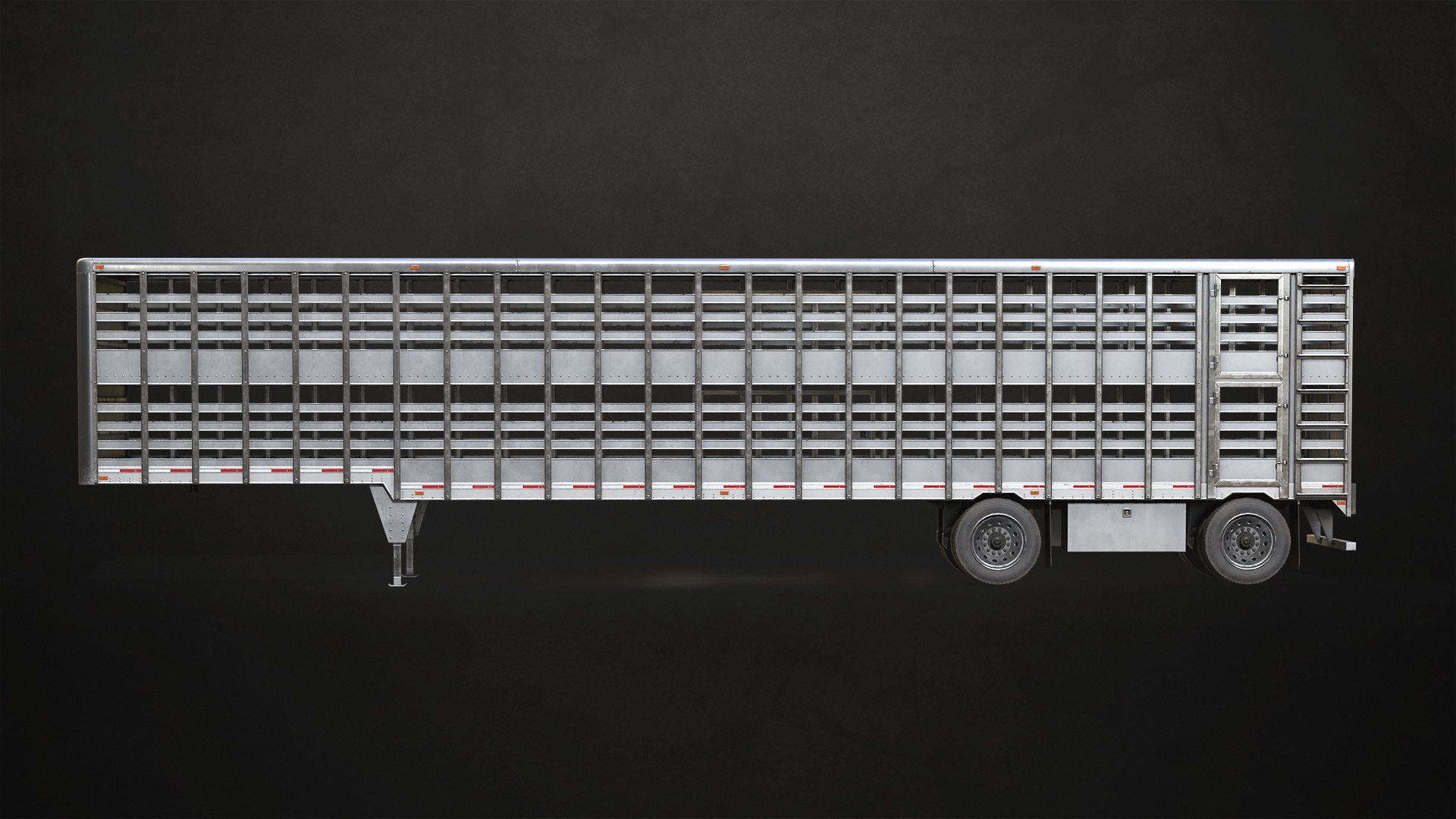 Livestock Trailer Low-poly 3D model_13
