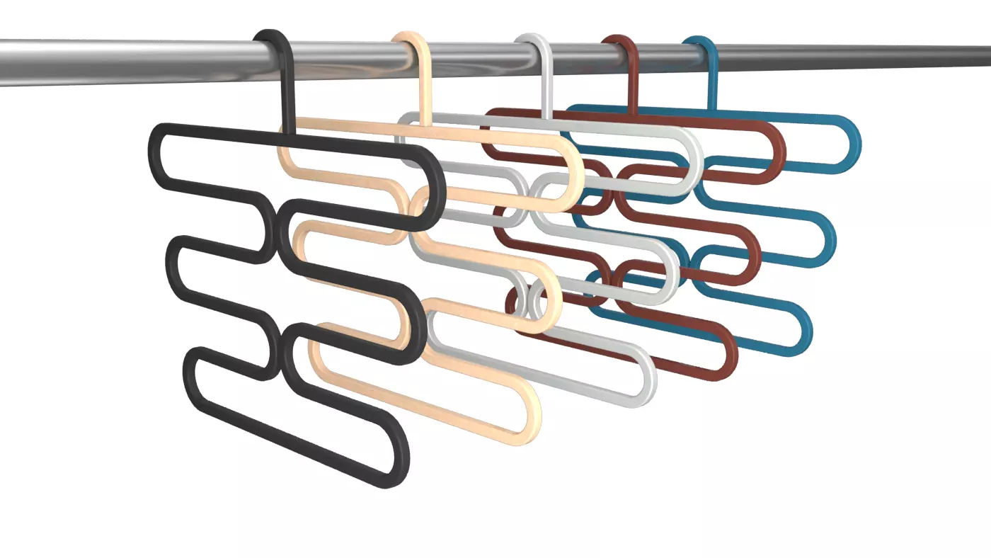Variable Clothes Hanger Free 3D model_0