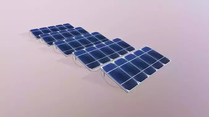 Solar Panel Low-poly 3D model