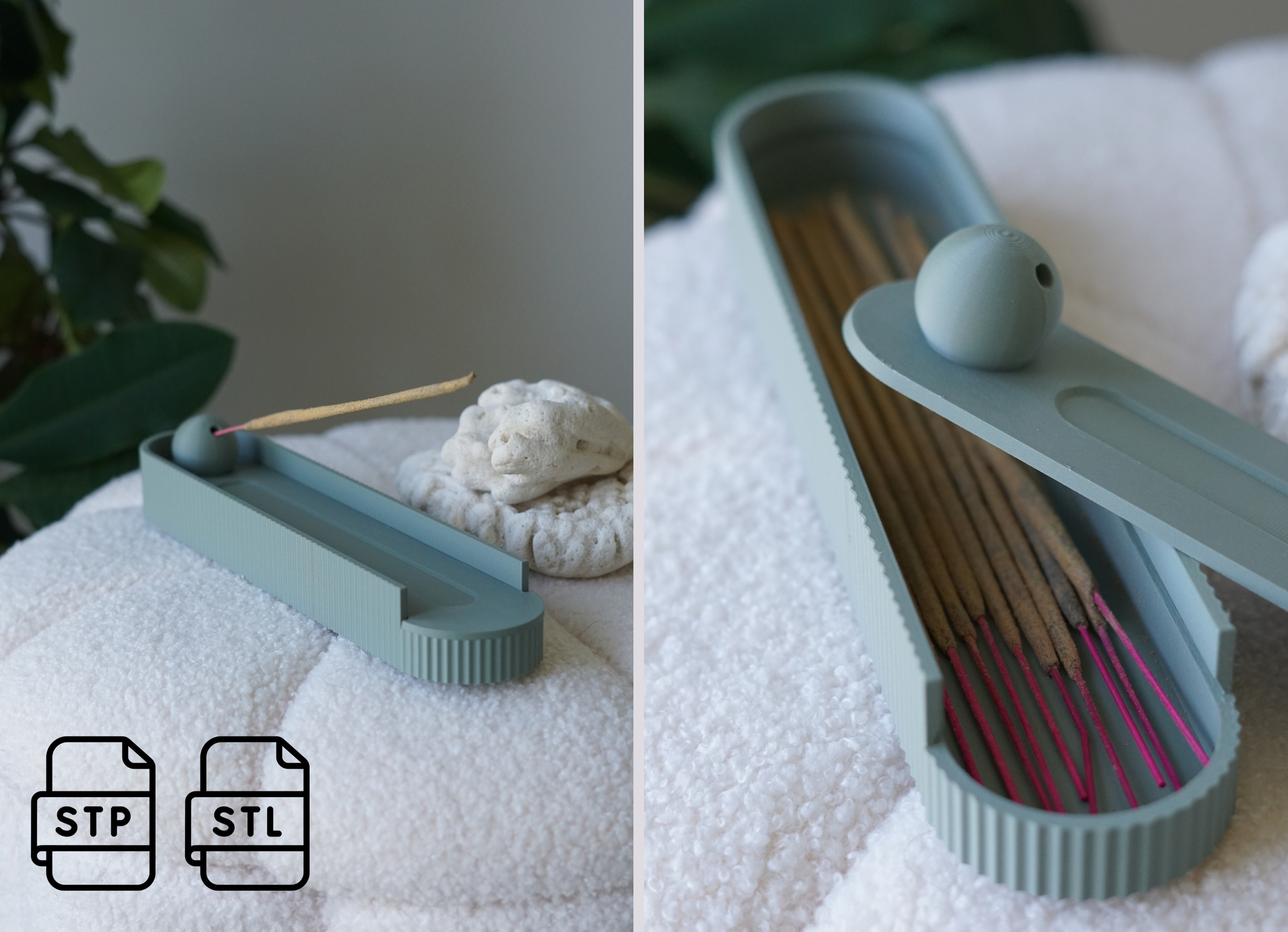 Incense holder and burner 3D print model_1