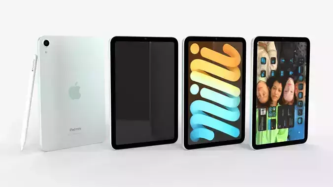 Apple iPad mini 2024 Blue with pencil