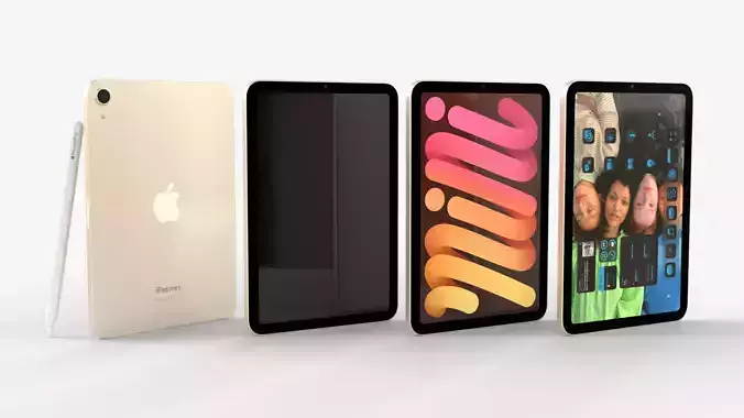 Apple iPad mini 2024 Starlight with pencil