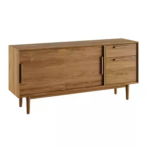 Tate Black Wood Storage Media Console