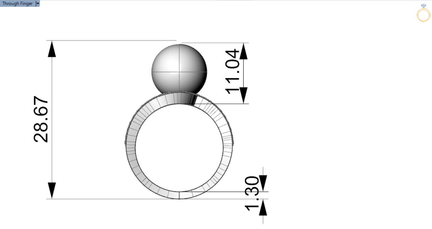 pearl ring pr0012 3D print model_9