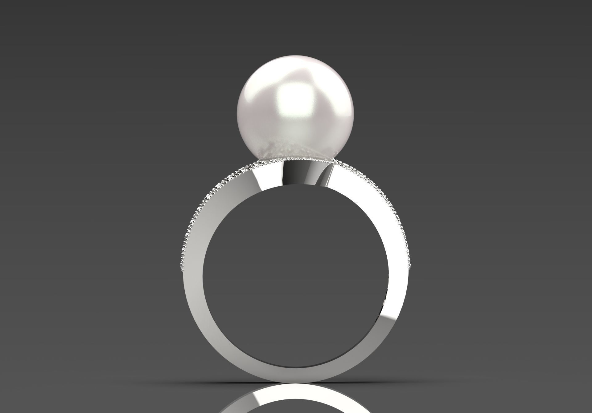 pearl ring pr0012 3D print model_2