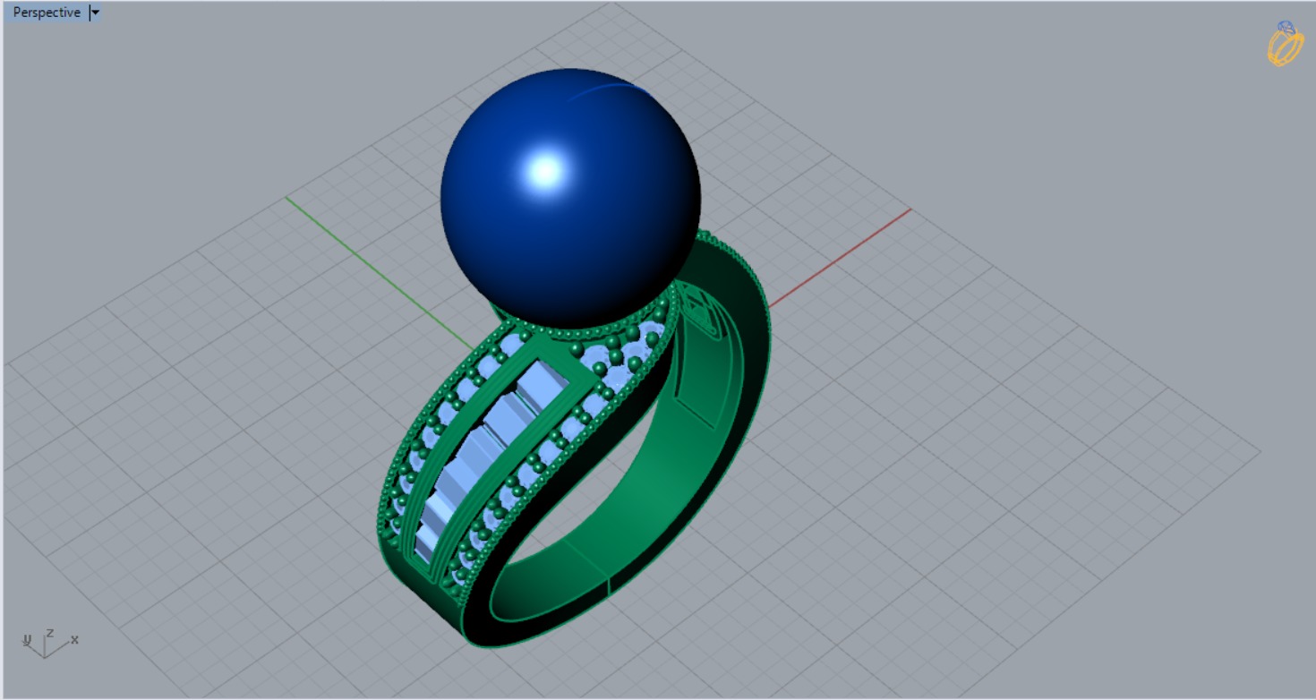 pearl ring pr0012 3D print model_14