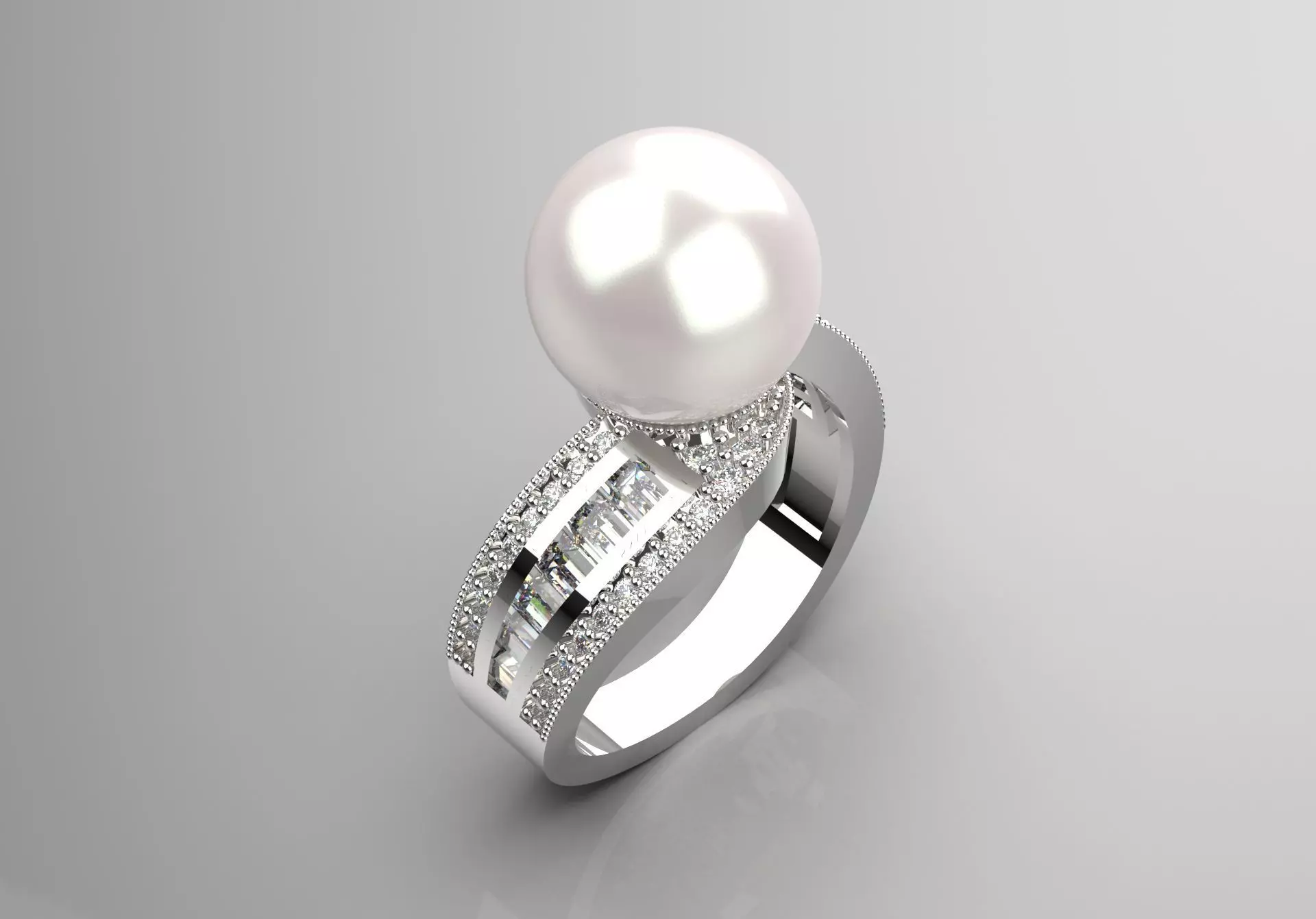 pearl ring pr0012 3D print model_0