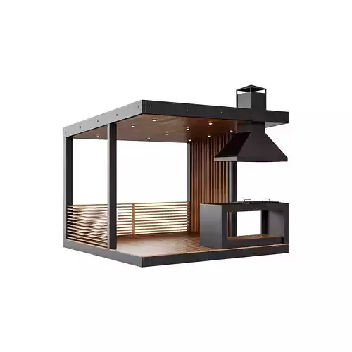 Modern gazebo with summer kitchen 1