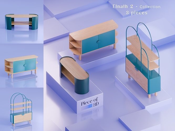MAISONS DU MONDE - Collection Set - ELNATH 2 - 3 pieces   3D model