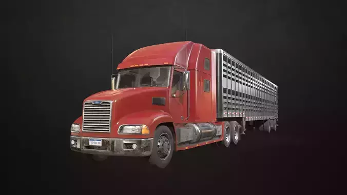 Semi Truck Livestock Trailer