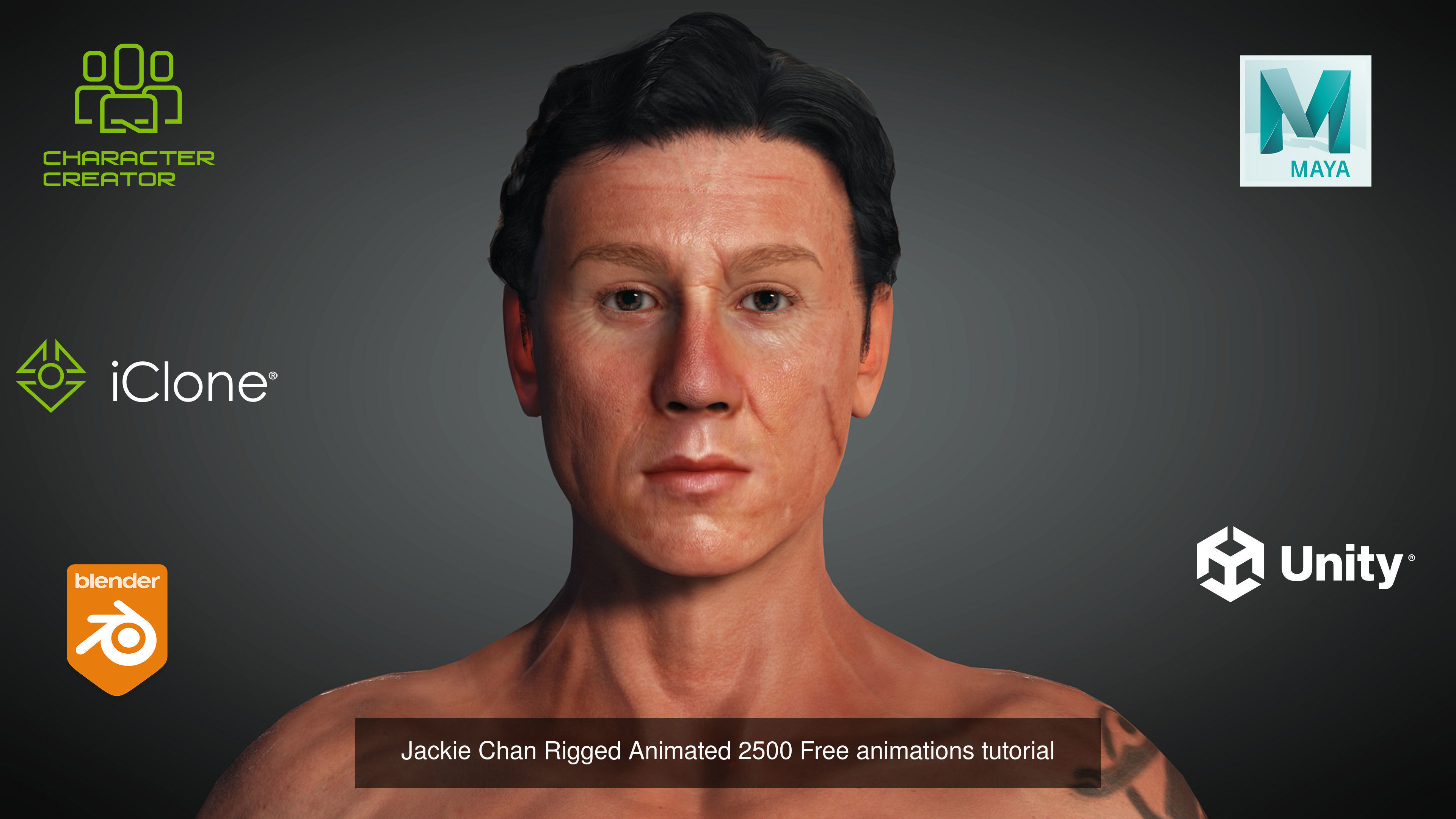 11 Celebrities Actors Actress and Singers 3D Model Collection_27