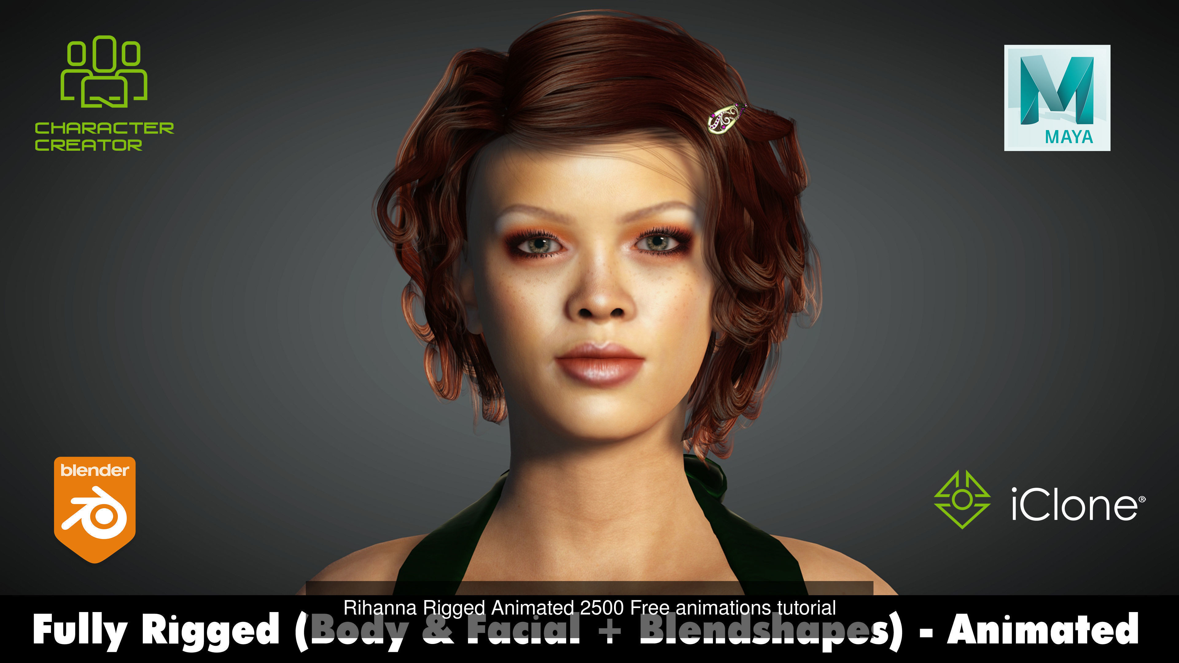 11 Celebrities Actors Actress and Singers 3D Model Collection_28