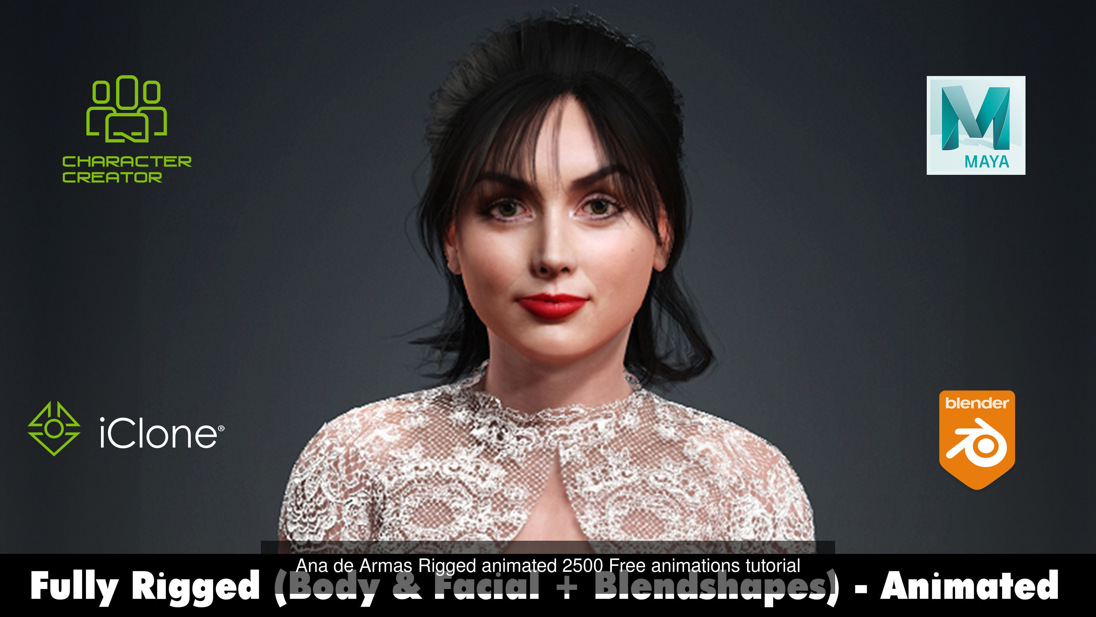 11 Celebrities Actors Actress and Singers 3D Model Collection_26