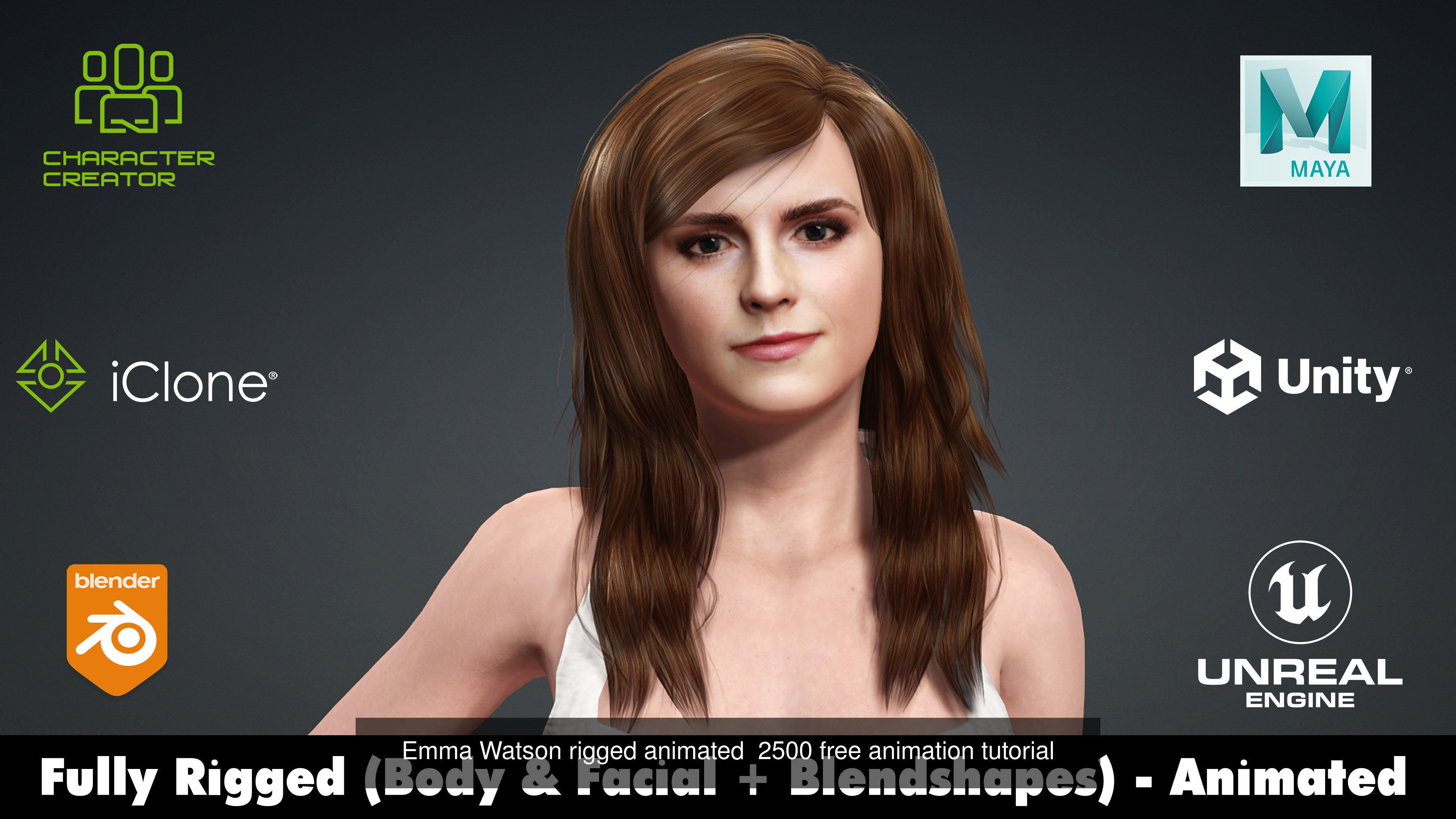 11 Celebrities Actors Actress and Singers 3D Model Collection_24