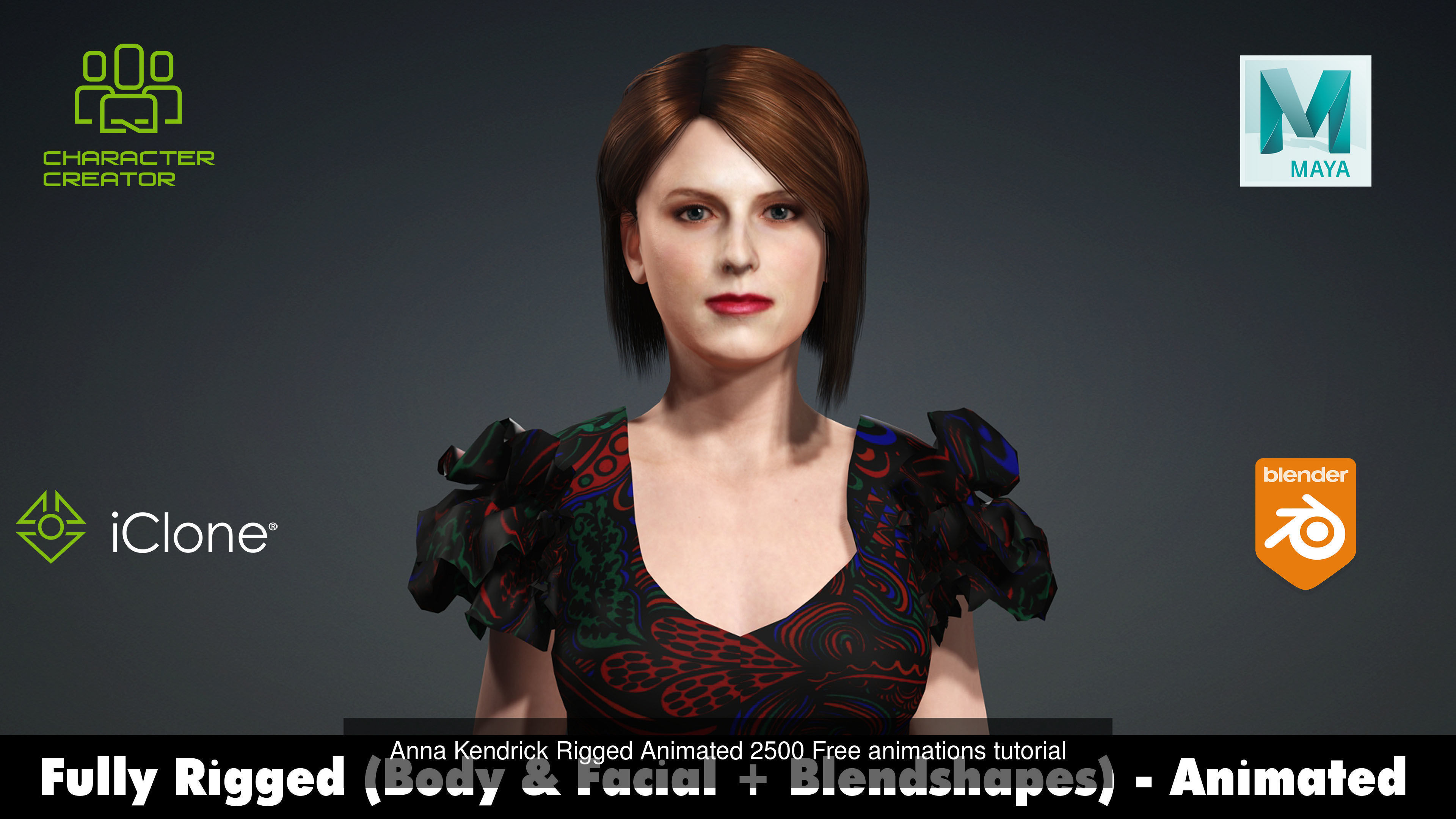 11 Celebrities Actors Actress and Singers 3D Model Collection_29
