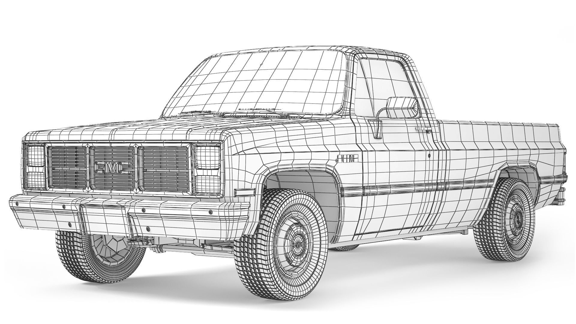 GMC Sierra 1500 1985 3D model_8