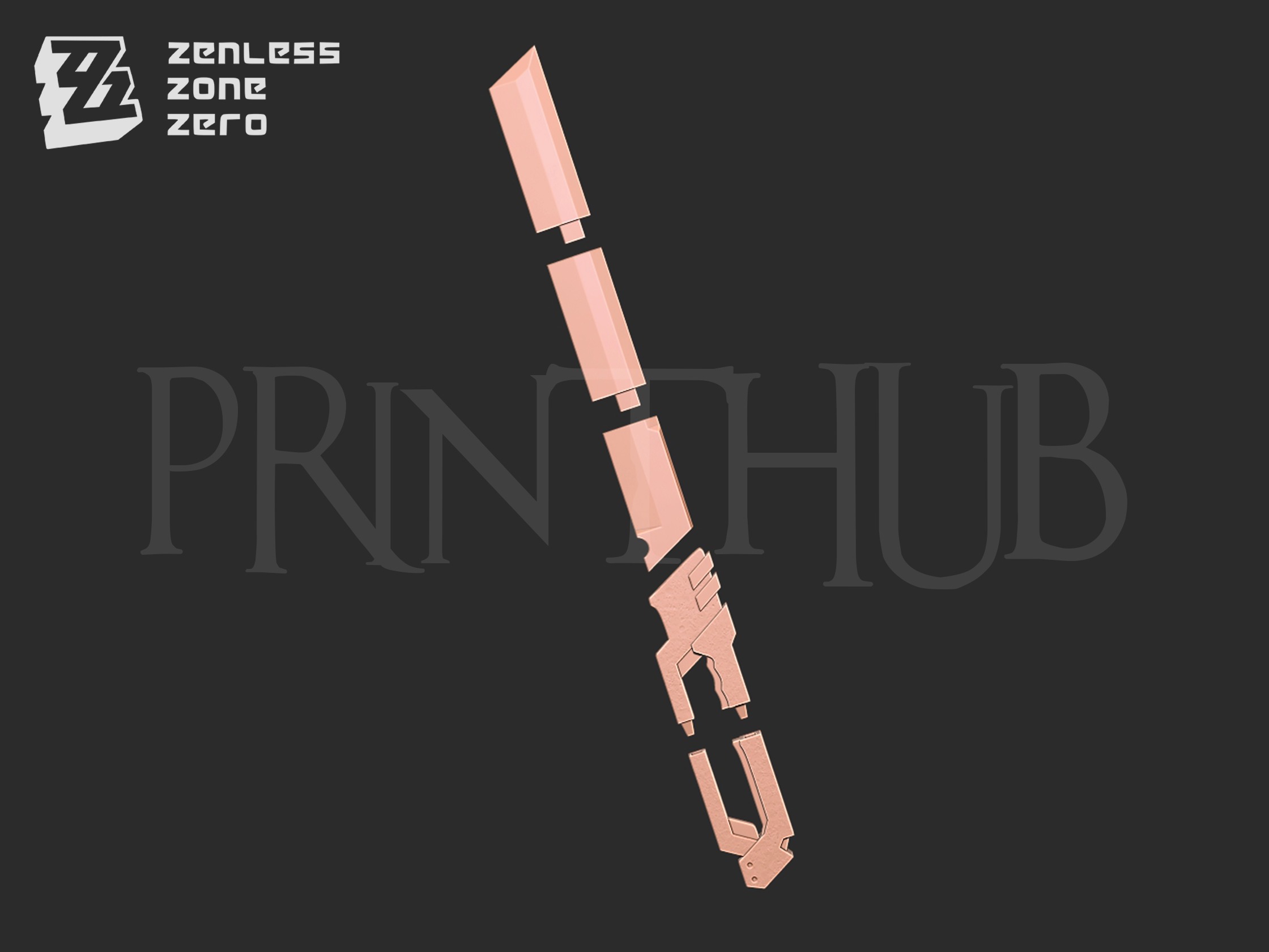 Zenless Zone Zero Nekomiya Mana Blades 3D print model_3