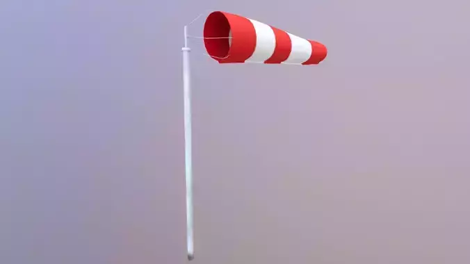 Windsock Animated Low-poly 3D model