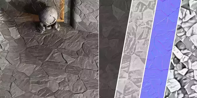 H72 Slate Stone - PBR - 4K - Seamless