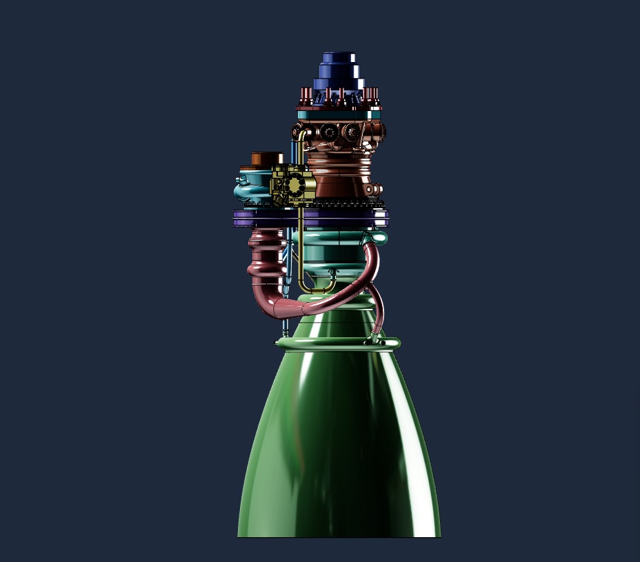 SpaceX Raptor 3 engine 3D 3D print model_5