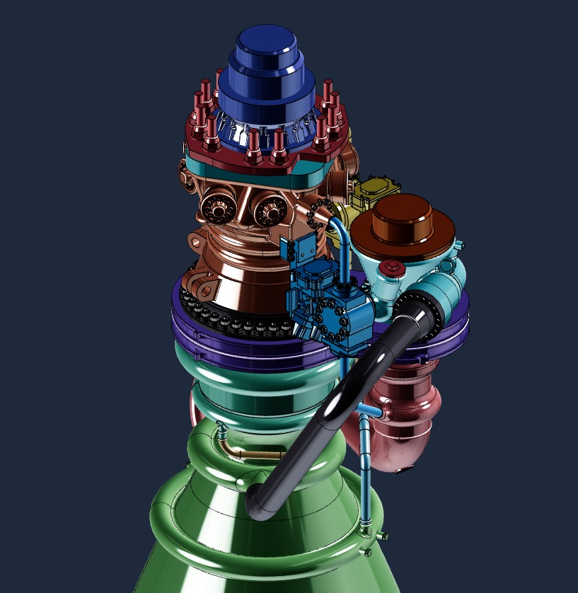 SpaceX Raptor 3 engine 3D 3D print model_1