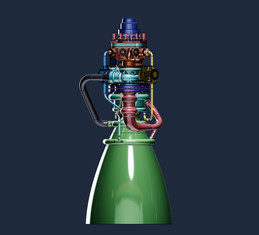 SpaceX Raptor 3 engine 3D 3D print model_4
