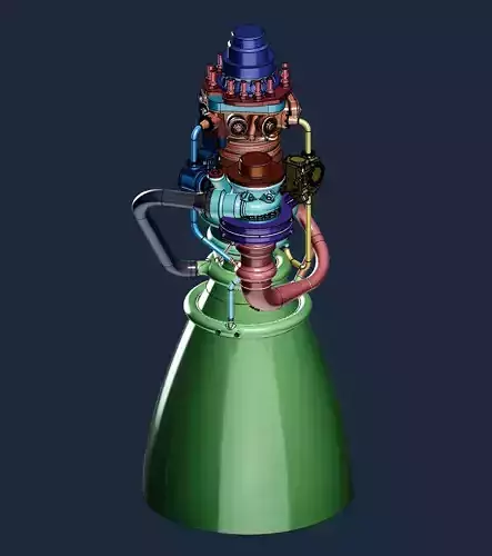 SpaceX Raptor 3 engine 3D 3D print model