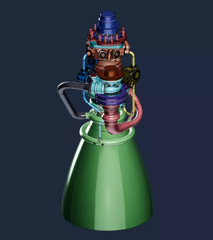 SpaceX Raptor 3 engine 3D 3D print model_0