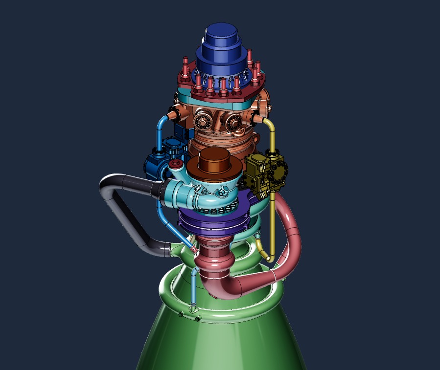 SpaceX Raptor 3 engine 3D 3D print model_2