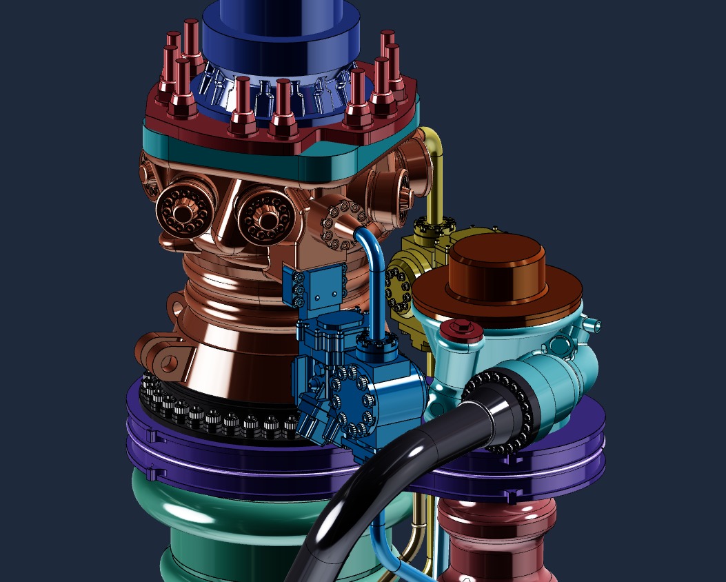 SpaceX Raptor 3 engine 3D 3D print model_7