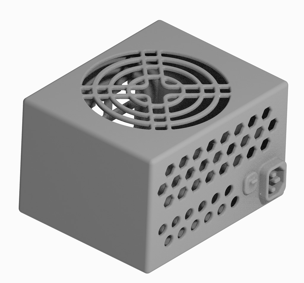 Desktop Power Supply Enclosure 3D print model_1