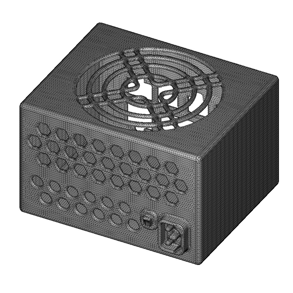 Desktop Power Supply Enclosure 3D print model_3
