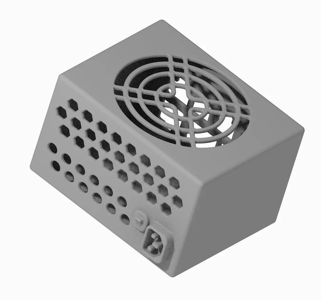 Desktop Power Supply Enclosure 3D print model_0