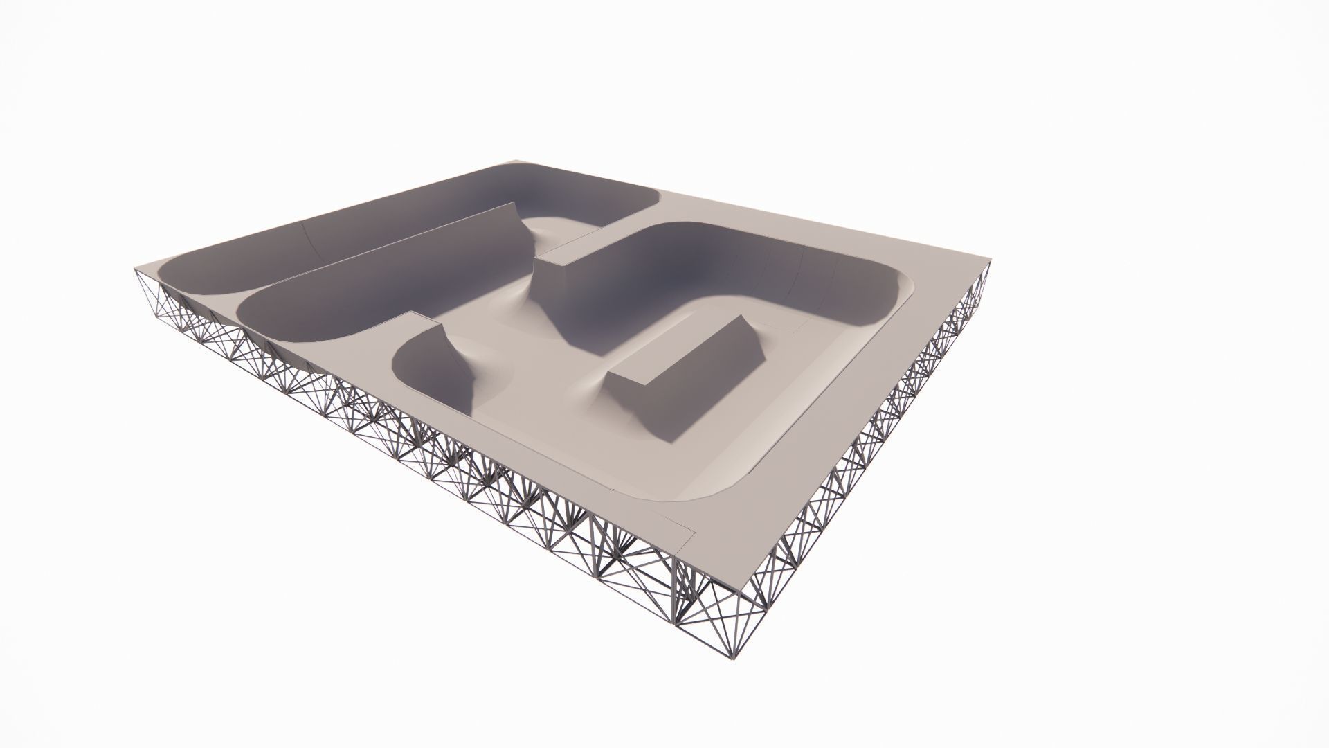 Skatepark-Skate Park PACK 3D model_1