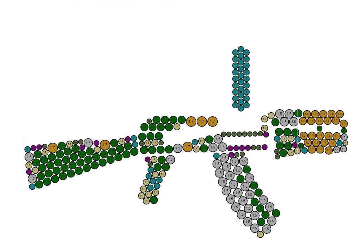 Custom AK47 Gun Diamond Pendant - Weapon Diamond Necklace  3D print model_17