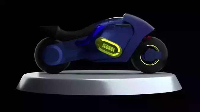 Sci-fi Motorbike 3D Model