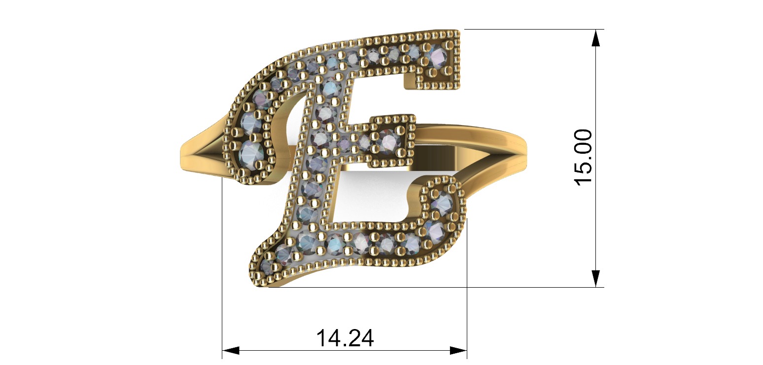 E Ring 3D print model_1