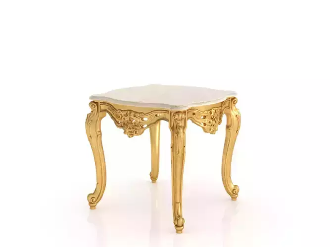 Gilded square side table by Modenese