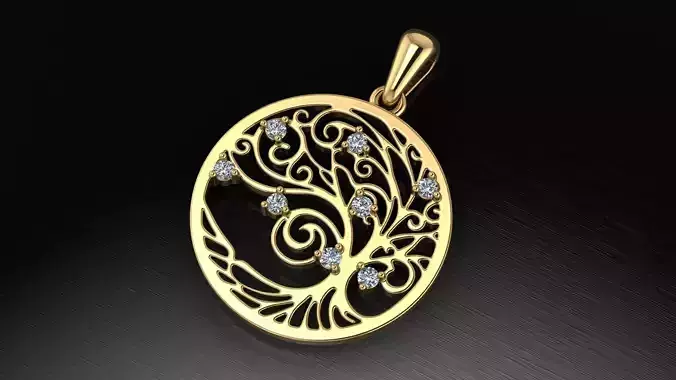 Tree sculpture 3DM STL OBJ model for 3D printing and CNC