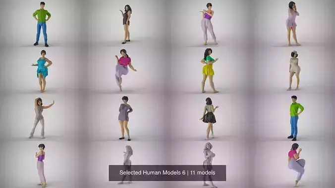  Selected Human Models 6 3D Model Collection