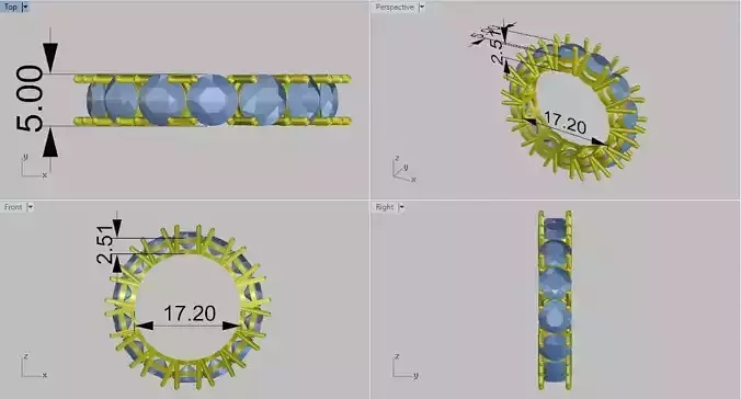 5 MM GOLD WHOLE RING