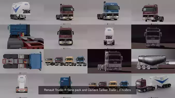 Renault Trucks R Serie pack and Cement Tanker Trailer