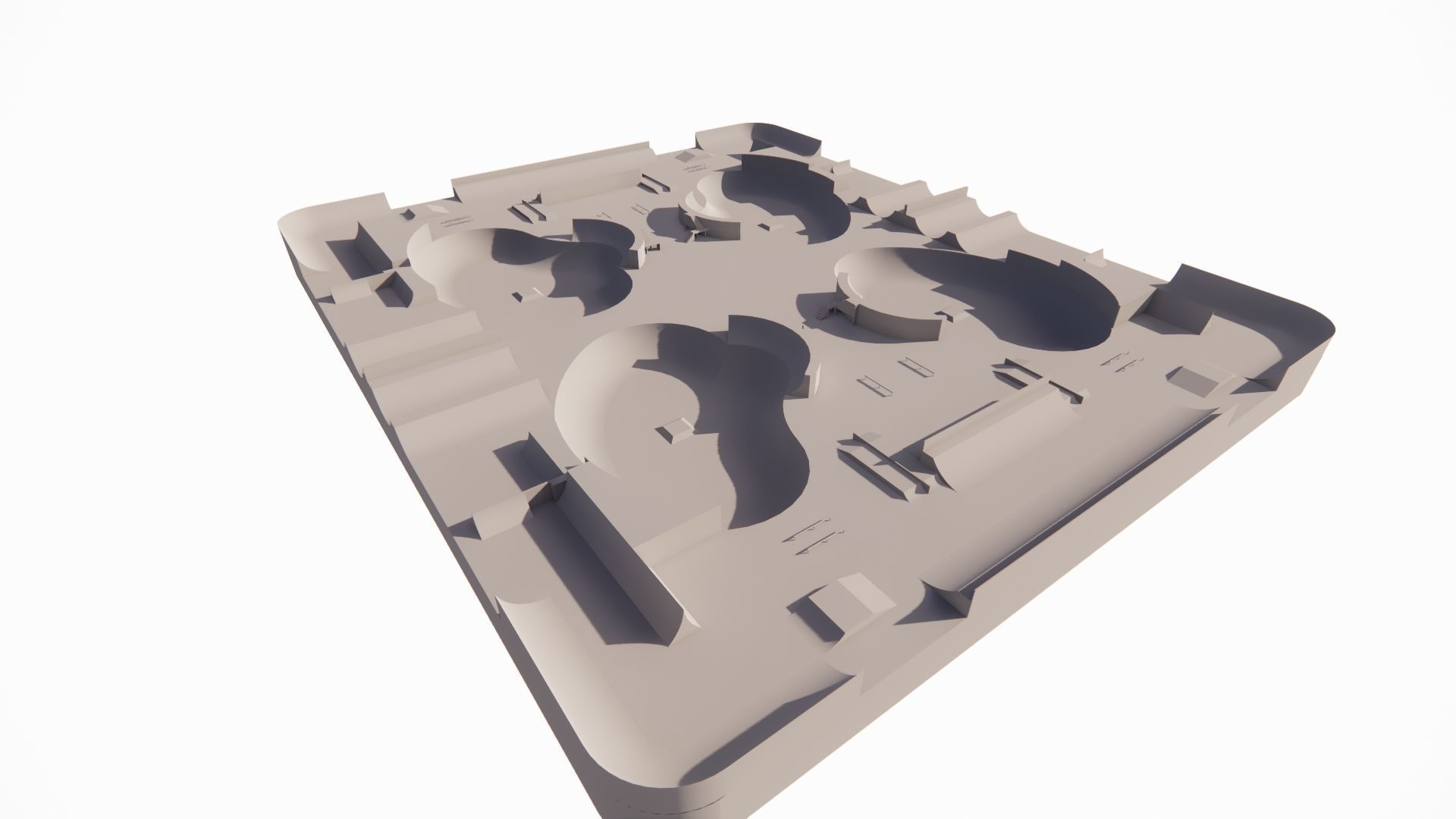 Skatepark-Skate Park PACK 3D model_6