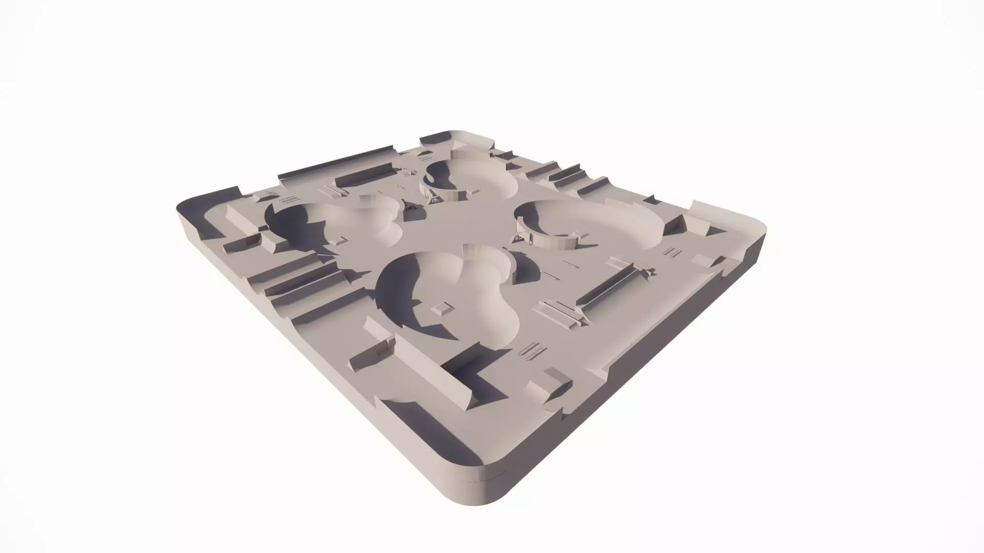 Skatepark-Skate Park PACK 3D model_0