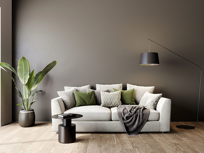 interior living room scene 45 3D model