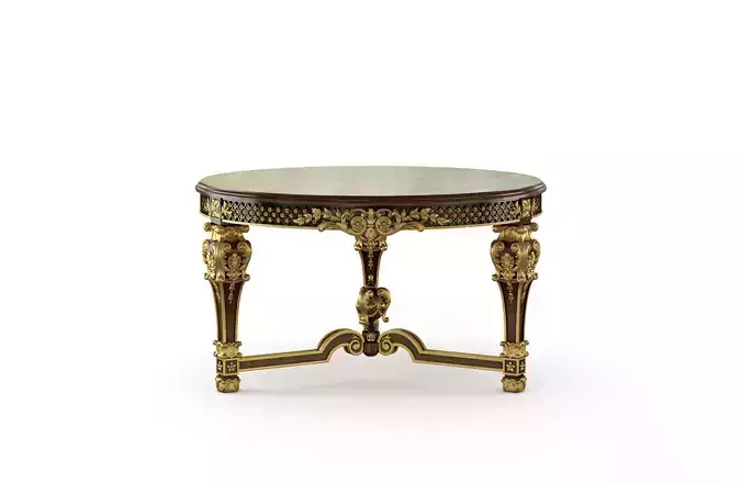 Royal baroque center table by Modenese