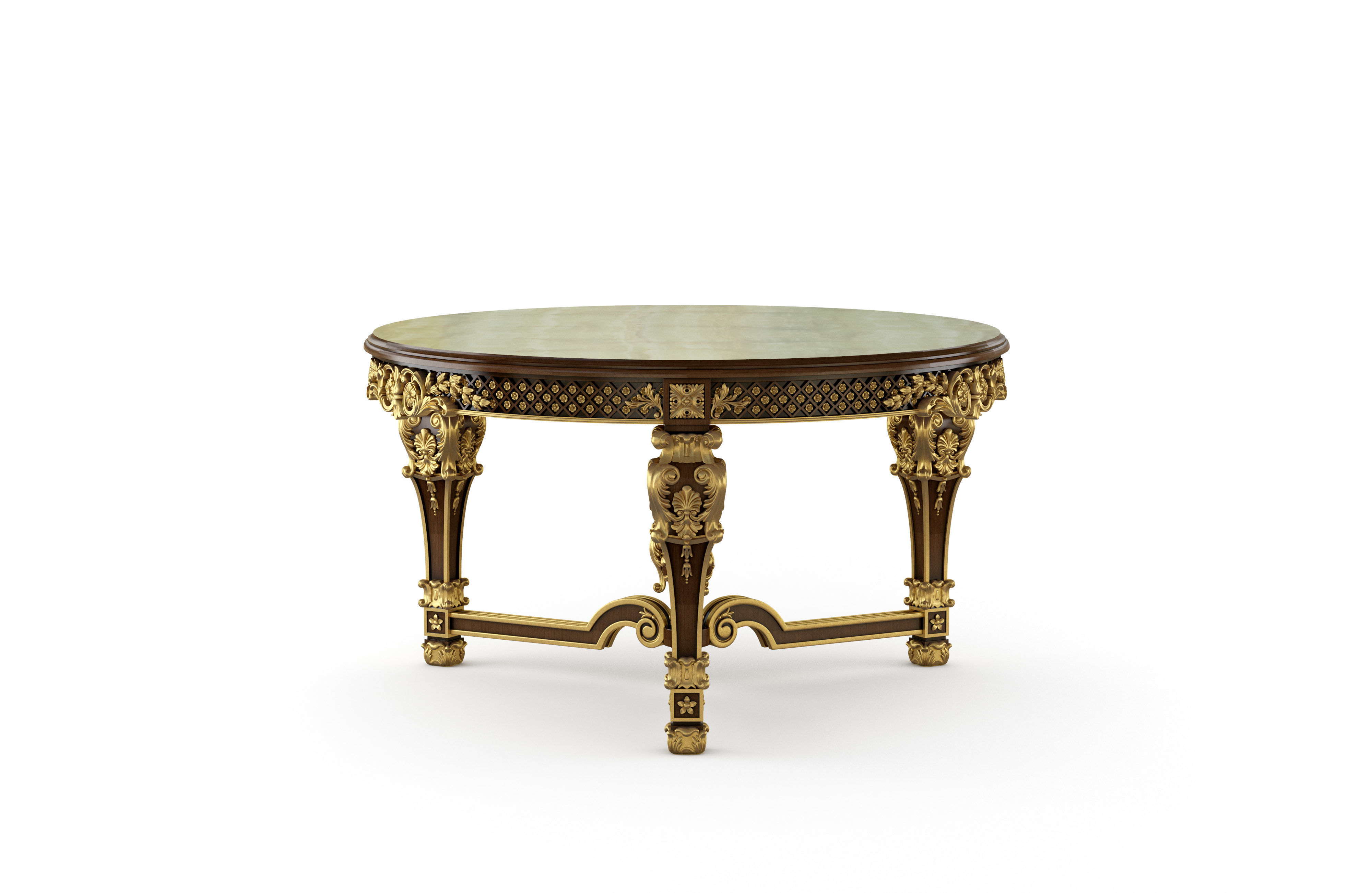 Royal baroque center table by Modenese 3D model_1