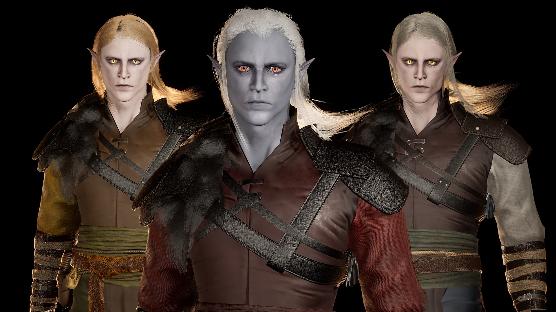 Elf man Low-poly 3D model_2