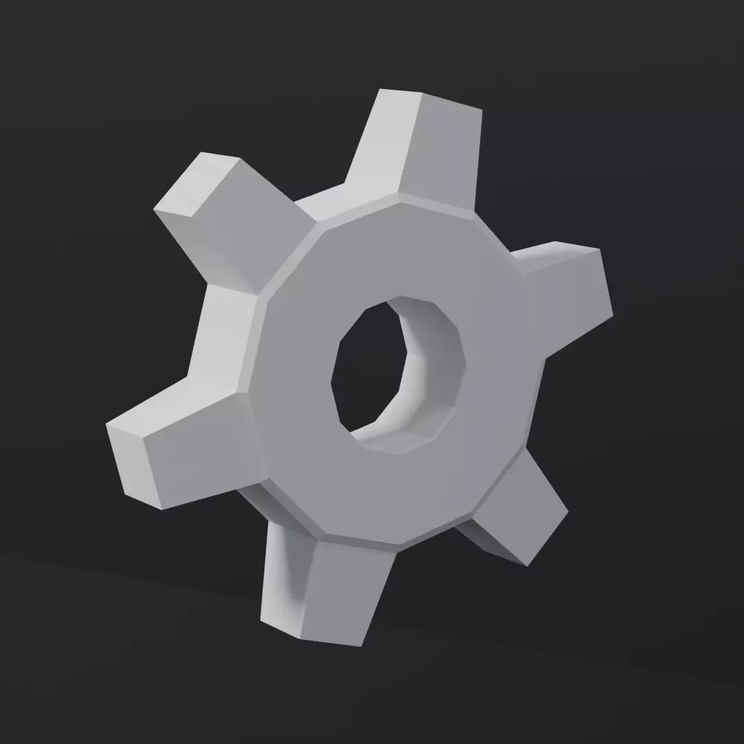 LowPoly Gear Free 3D model
